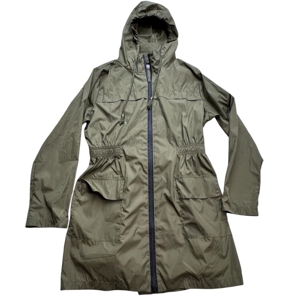 Hotouch Women’s Green Lightweight Raincoat Parka - Size M
